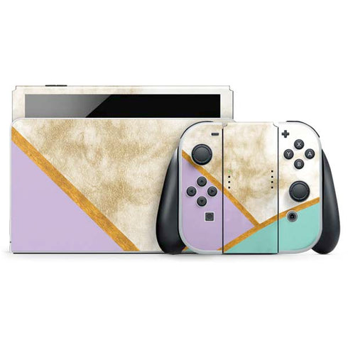 Angled Marble Nintendo Switch OLED (2021) Skin